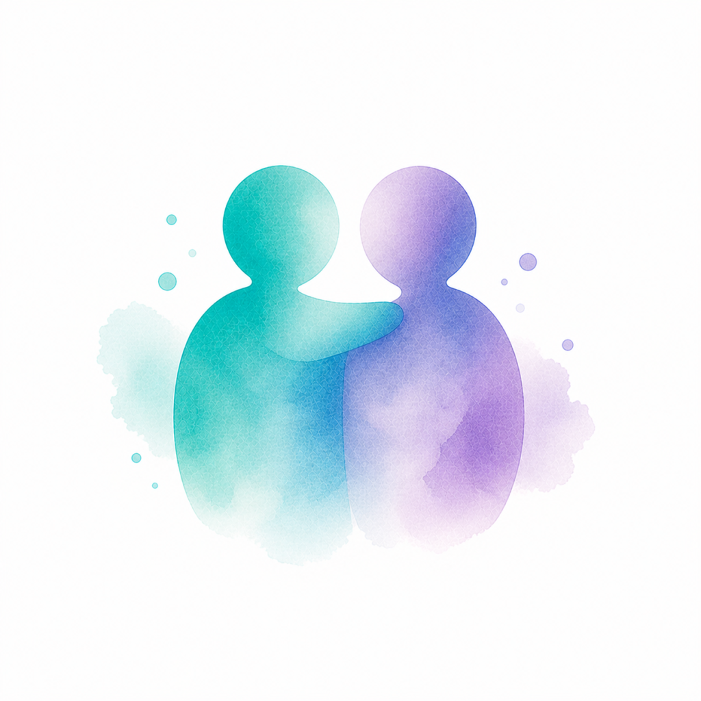 Watercolor mini‑icon representing couples.